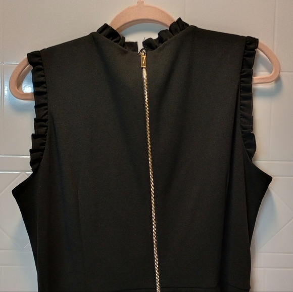 Women's Andrew Marc Ruffle Jumpsuit Black Size 16 - Picture 8 of 12